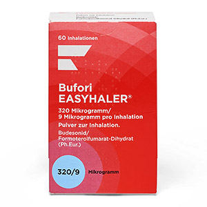 Bufori Easyhaler 320 9mcg packung vorderansicht