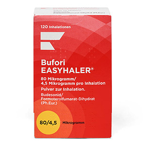 Bufori Easyhaler 80 4.5mcg packung vorderansicht