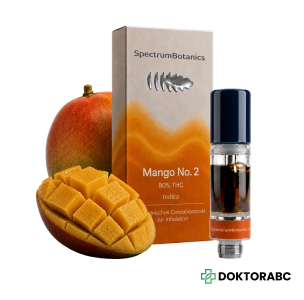 THC Vape 80% Spectrum Botanics Mango 2.0 0,5 ml (+1 Akkukomponente gratis pro Bestellung)