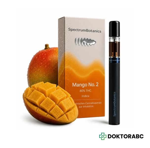 THC Vape 80% Spectrum Botanics Mango No. 2 0,5 ml (+1 Akkukomponente gratis pro Bestellung)