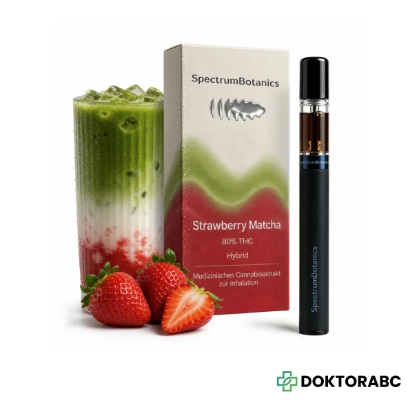 THC Vape 80% Spectrum Botanics Strawberry Matcha 0,5 ml (+1 Akkukomponente gratis pro Bestellung)