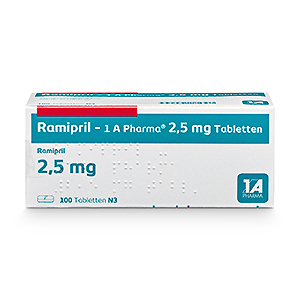 Ramipril_1A_Pharma-2.5mg-packung-vorderansicht