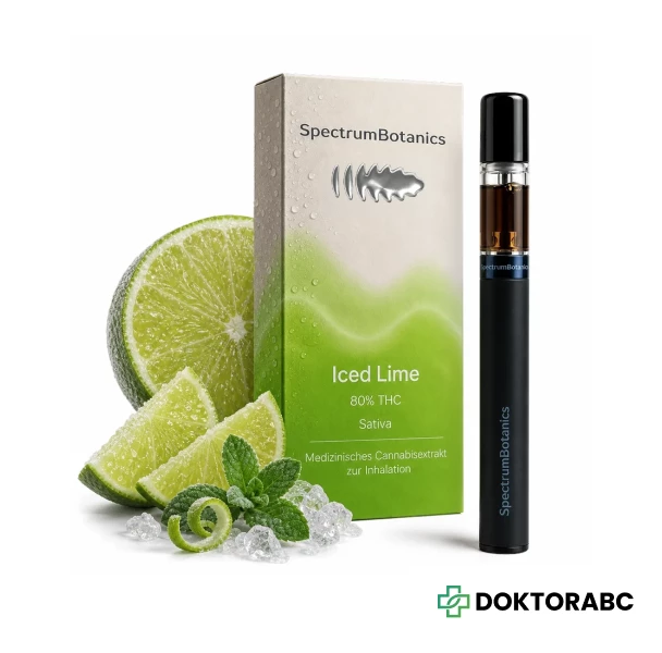 THC Vape 80% Spectrum Botanics Iced Lime 0,5 ml (+1 Akkukomponente gratis pro Bestellung)
